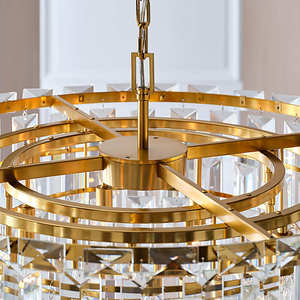 Lustre moderne rond en cristal de 32 pouces, éclairage d'hôtel, lustres de luxe, grands lustres en cristal pour la décoration de la maison, de la villa et des pièces - Product Image 4