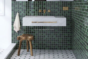 Outdoor Klassisch Modernes Wasserlinien-Schwimmbad-Mosaik Natürlicher Grüner Stein Marmor-Mosaik für Schwimmbad-Fliesen - Product Image 5