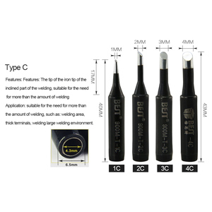 Pointes de soudage BEST BST-900M-T <span class=keywords><strong>Series</strong></span> haute performance en cuivre chromé sans plomb 1.2D/1.6D/2.4D avec ouverture de 1.6mm pour soudage - Product Image 3