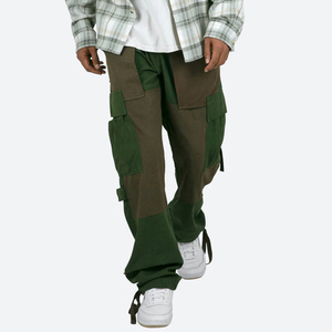 Pantalones informales de verano con bolsillos holgados OEM personalizados para hombre, pantalones con cordón y bolsillos, pantalones Cargo para correr para hombre - Product Image 5