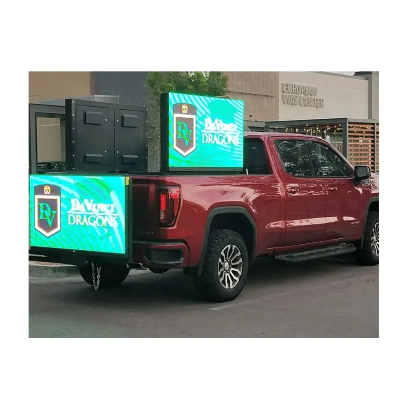 Enganche de remolque de camión móvil AD P2 P3 P4 P5 Publicidad comercial exterior Pantalla de tablero LED digital Cartel de panel de visualización de cartelera