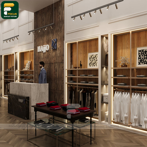 ชั้นวางเสื้อผ้าแบบเรียงราย ชั้นวางเสื้อผ้าสำหรับร้านค้าปลีก ดีไซน์อุปกรณ์จัดแสดงเสื้อผ้า - Product Image 3