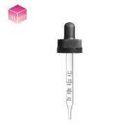 Pipettes en verre LANJING 1 ml/2 ml avec collier en PP, bouchons de pipette en verre marqués pour l'emballage d'huiles essentielles