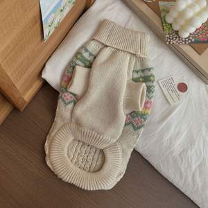 Suéter Tejido para Perro Estilo Fair Isle, Cálido para Invierno, con Cuello Alto, para <span class=keywords><strong>Perros</strong></span> Pequeños y Medianos - Product Image 2
