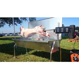 Girarrosto <span class=keywords><strong>Spiedo</strong></span> Barbecue a Carbone <span class=keywords><strong>per</strong></span> Agnello Maiale Capra <span class=keywords><strong>Macchina</strong></span> <span class=keywords><strong>per</strong></span> Arrostire Porchetta con Paravento e Motore da 80kg - Product Image 1