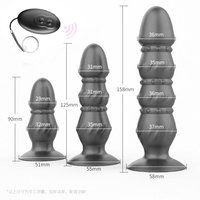 Masturbateur masculin en silicone gonflable, étanche, avec plug anal, masseur de prostate et vibrateur à queue pour hommes