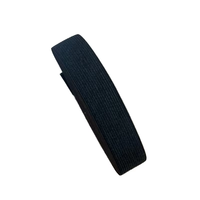 Rouleau élastique tricoté en caoutchouc polyester noir et blanc de largeur personnalisée pour vêtements de sport