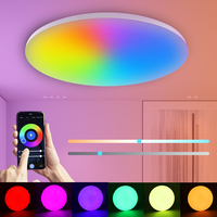 Plafonnier LED intelligent Tuya pour salon moderne, RGB CCT, gradation fluide, sans scintillement, sans bruit, OEM/ODM