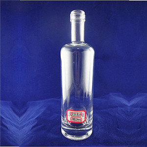 Chai Trong Suốt Trực Tiếp Từ Nhà Máy Chai Thủy Tinh Siêu Đá Lửa Hình Tròn 700Ml 750Ml Chai Rượu Whisky Rượu Mạnh Rượu Rum Gin - Product Image 2