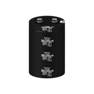 Condensateur de montage sur châssis 470 uF CAP ALUM 470UF 20% 400V SCREW CH 400LSW470M36X83, Distributeur agréé - Product Image 1