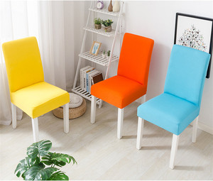 Wholesale Solid Color Stretch <strong>Chair</strong> <strong>Covers</strong> <strong>Half</strong> Back Polyester <strong>Chair</strong> Slipcovers for Living Room Wedding Hotel Kitchen Dining - Product Image 3