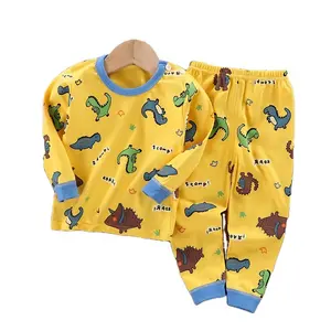 Groothandel Kids Cartoon Cars Katoenen Pyjama Jongens Lange Mouw Nachtkleding