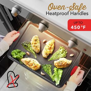 Molde Rectangular Antiadherente para Hornear, <span class=keywords><strong>Bandeja</strong></span> de Acero al Carbono para Hornear Galletas, Tartas, Pizza, Asados, Muffins y Pan - Product Image 5