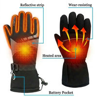 Gants chauffants électriques d'hiver, gants chauds à piles pour le ski, le snowboard, la randonnée, les activités de plein air
