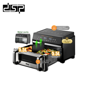 Freidora de Aire Digital Eléctrica Profesional DSP de 11L con Doble Cesta, 2 Cestas Grandes, Freidora de Aire Profunda para Uso Doméstico, ¡Gran Oferta! - Product Image 5