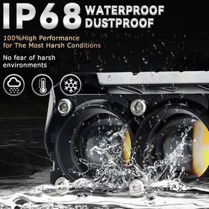 Phare de moto à 4 lentilles, étanche, antibrouillard, ampoule H4, 6000K, blanc, 40W, 6000 Lumens, LED à montage universel - Product Image 4