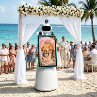 Mesin Photo Booth Robot Cetak Jarak Jauh, Mendukung iPad, DSLR, Ponsel, Photo Booth Robot Pintar untuk Sewa Pesta Pernikahan