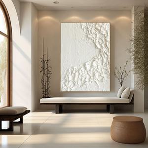 Peinture à l'huile abstraite artisanale sur toile, art mural pour chambre minimaliste, chambre d'hôtes, décoration d'hôtel - Product Image 4