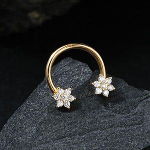 14k Vàng Ấn Độ thông tư Barbell Claw thiết lập CZ móng ngựa vách ngăn <span class=keywords><strong>piercing</strong></span> Vàng mũi vòng cơ thể <span class=keywords><strong>piercing</strong></span> đồ trang sức cho phụ nữ - Product Image 5