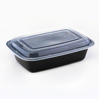 Contenedores Rectangulares Desechables de Plástico PP para Alimentos, Aptos para Microondas, Envases para Llevar
