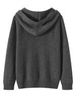 Pull à capuche en cachemire pur à 100 % pour femme, style décontracté et sportif, fournisseur B2B