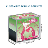 Boîte de rangement en acrylique pour cartes Elite Trainer Box avec couvercle renforcé, épaisseur 5+8mm, pour la conservation de votre collection ETB