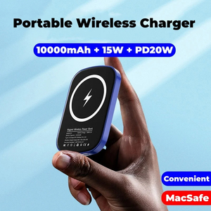 EONLINE Banque d'alimentation portable magnétique 10000mAh <span class=keywords><strong>pour</strong></span> téléphone portable, charge rapide, mini banque d'alimentation sans fil, charge rapide magnétique - Product Image 2