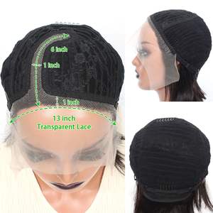 Bob Lace Front Pelucas Peruano Pixie Cut Short Hd Lace Cabello brasileño 100% Cabello humano virgen Marrón claro Encaje suizo Tamaño promedio - Product Image 6