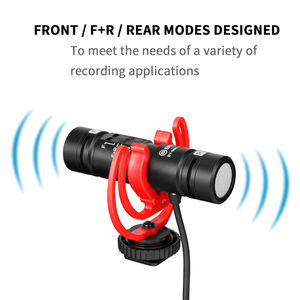 BOYA-Micrófono de doble cápsula XLR inalámbrico de escopeta de <span class=keywords><strong>condensador</strong></span>, micrófono para vídeo, iPhone, Android, teléfono inteligente, cámara, tableta - Product Image 3