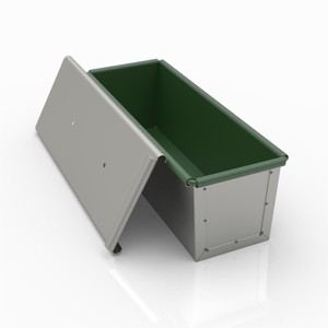 Molde para Pan Pullman de Alusi Antiadherente y Resistente de 11x11x30cm con Tapa para Panadería Industrial, Suministros para Hornear Sándwiches y Tostadas - Product Image 1