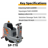 Nettoyeur de sols électrique autopropulsé Cnsuitech SP-770, nouvelle machine de nettoyage industrielle, largeur de nettoyage 620 mm