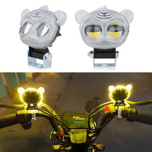 Phare de moto à LED RVB avec design tête de lion, 2 lentilles, modèle MO69, pour éclairage avant et antibrouillard - Product Image 2