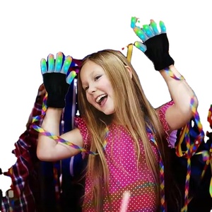 Color-Changing LED Light-Up Fingertips <b>Gloves</b> with Lights Halloween Flashing Glowing in the Dark <b>Gloves</b> for Christmas Occasions - Product Image 3