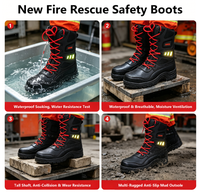 Bottes de sauvetage standard unifiées anti-choc, anti-perforation, isolées 5000V, réfléchissantes, pour pompiers et travail d'urgence