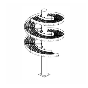 Transportador Espiral Vertical de Gravedad para Cartones de la Industria Farmacéutica, Elevador Vertical de Tornillo Espiral de 3 Metros - Product Image 1