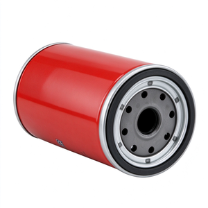 Filtro cilíndrico rojo SN55006 con sello de goma para piezas de maquinaria de construcción - Product Image 1
