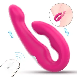 Bâton vibrant à double tête lesbienne vibration multifréquence invisible portant simulation pénis produits sexuels pour adultes