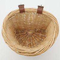 Panier de vélo tissé à la main, petit, sans couvercle, détachable, pour enfants, scooter, guidon de vélo, panier de rangement