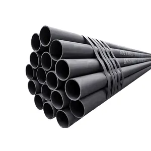 Tubería de acero de hierro negro sin costuras, ASTM A36, A106, MS, 18mm a 300mm, precio de fábrica