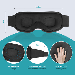 Masque de <span class=keywords><strong>sommeil</strong></span> en maille respirant 3D, couvre nez caché, protection oculaire, pour voyage, à la mode - Product Image 6