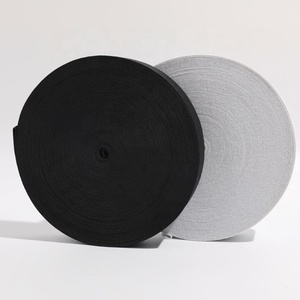 20mm dünnes schmales Knopfloch-Gummiband Schwarz Weiß gewebtes Gurtband Polyester gummi für Heim textilien Taschen Schuhe gestrickt - Product Image 3