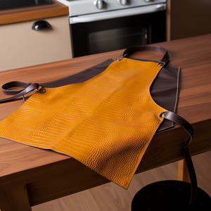 ผ้ากันเปื้อนสำหรับงานเชื่อมหนังจระเข้ทนความร้อนและเปลวไฟทนความร้อนได้ดีจากโรงงาน - Product Image 2