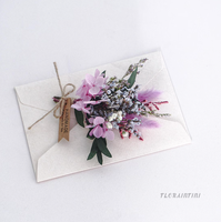 Bouquet de fleurs séchées personnalisé, mini-bouquet de fleurs préservées, cadeau pour demoiselle d'honneur, cadeau de mariage esthétique personnalisé