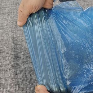 Huamaohengchun Durable Industrial Packaging Trash Bags 10 Gallon 120 Counts <b>Blue</b> LDPE - Product Image 6