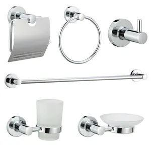 Kinh Tế Vòng Tắm Thiết Lập Phụ Kiện Phòng Tắm Thiết Lập Kẽm Chrome Phần Cứng Phòng Tắm