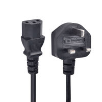 Cordon d'alimentation standard britannique très vendu, câble à 3 broches avec connecteur C5 C19, cordon d'alimentation CA à 3 broches, câble IEC