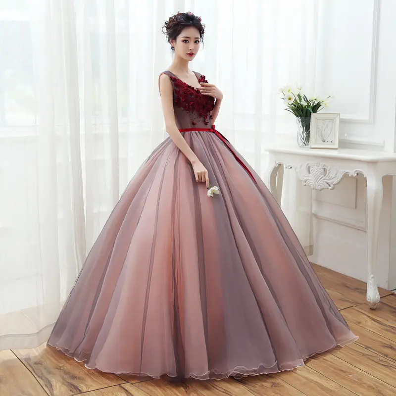 Evening dress 2022 summer host performance costume vocal music art test student bel canto solo female long section thin tutu ski