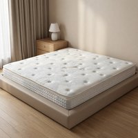 Matelas hybride simple, rafraîchissant, durable, fermeté moyenne, design contemporain, épaisseur 25 cm, compressé, mobilier de maison