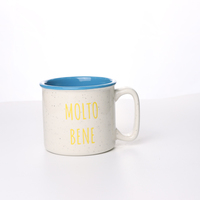 Tasses océaniques à café modernes personnalisées au meilleur prix avec couleur violette et mots chaleureux/motif de sceau