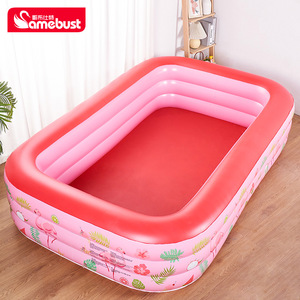 Piscine gonflable pour enfants et adultes, usage familial extérieur, PVC rectangulaire, capacité 100-500 kg - Product Image 2